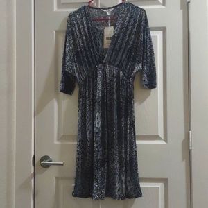5th & Love Charcoal Plunge V-neck Dress, XL